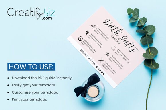 Bath Salts Care Card: The Finishing Touch Your Brand Deserves