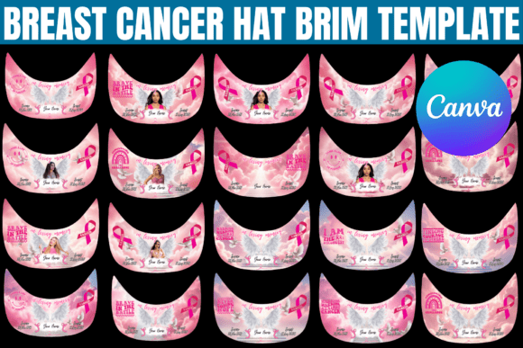Breast Cancer Hat Brim Template: Designing with Heart