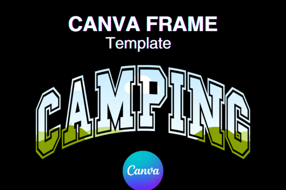 Camping Canva Frame Summer Varsity Sport: A Creative Digital Asset