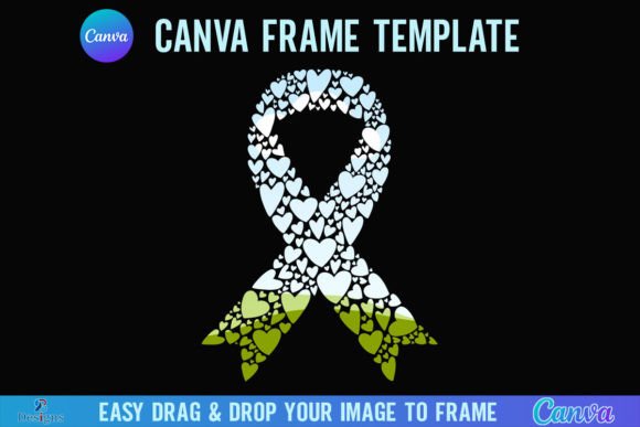 Cancer Awareness Ribbon Canva Heart Bow: Design for a Cause