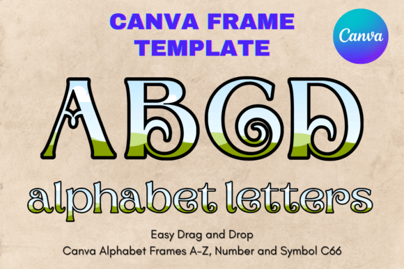 Canva Letters Frame Alphabet Template_66: Your Design Shortcut