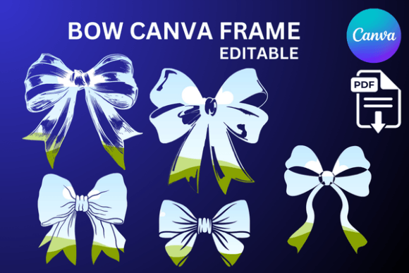 Coquette Bows Canva Frame Ribbon: Your Design Shortcut