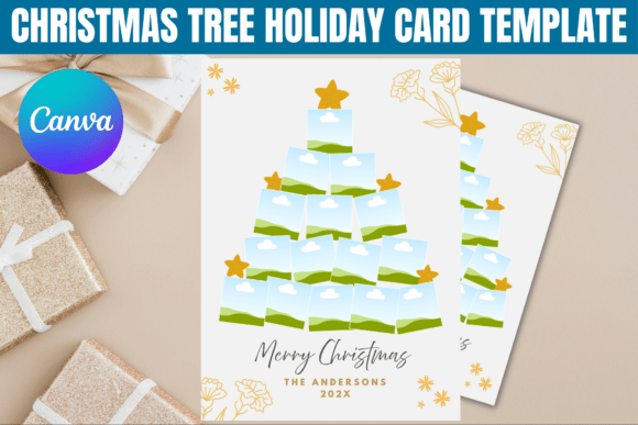 Craft a Festive Greeting with a Christmas Tree Photo Card Template