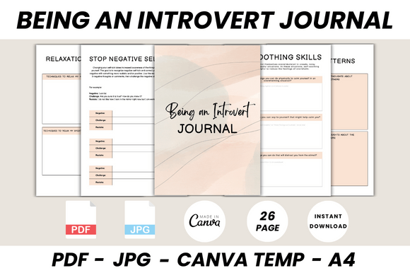 Designing Tranquility: The Introvert Journal Canva Template