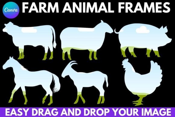 Farm Animal Canva Frames Bundle: A Playful Design Toolkit