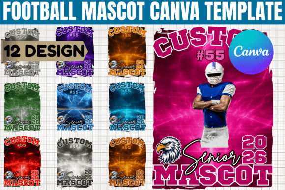 Game Day Graphics: Unlocking Your Football Mascot Canva Editable Template