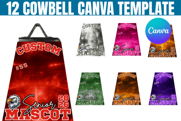 Game Day Spirit: A Designer's Look at the 12 Cowbell Canva Template