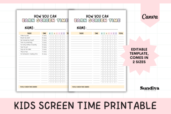 Manage Screen Time Without the Struggle: A Printable Kids Chart