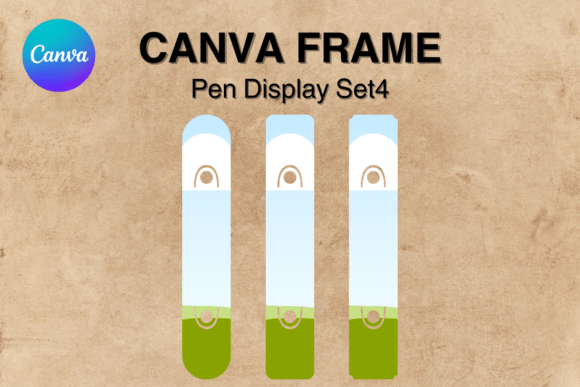 Pen Display Card Canva Frame Template_4: Customizable Design Asset