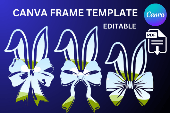 Rabbit and Coquette Canva Frame Easter: A Spring Design Essential