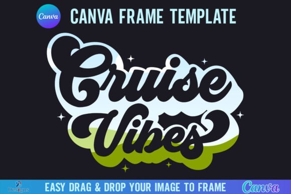 Set Sail on a Creative Journey with Cruise Vibes Canva Frame Template Retro