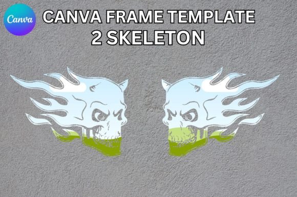 Skull Canva Frame Template: Edgy Creativity Unleashed