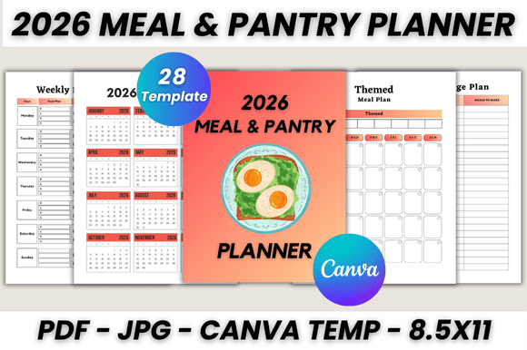 Streamline Your Kitchen: The 2026 Meal & Pantry Planner Canva