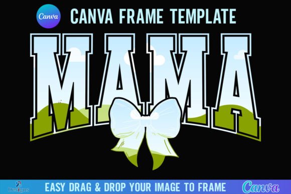 The Coquette Mama Bow: Your Canva Frame for Instant Charm