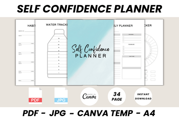 The Ultimate Self Confidence Planner Canva Template