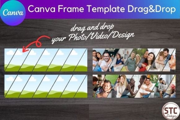 Trapezoid Photos Collage Canva Frames: Dynamic Visual Structure