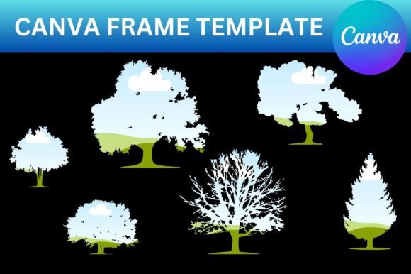 Trees Canva Frame Template: Design with Nature