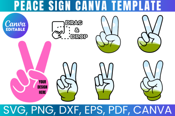 Unlock Creative Freedom with the Peace Sign Canva Frame Bundle