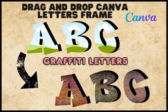 Urban Edge: Mastering Alphabet Letters Graffiti Canva Frames