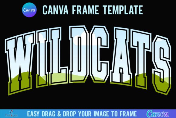 Wildcat Canva Frame Varsity Sport Mascot